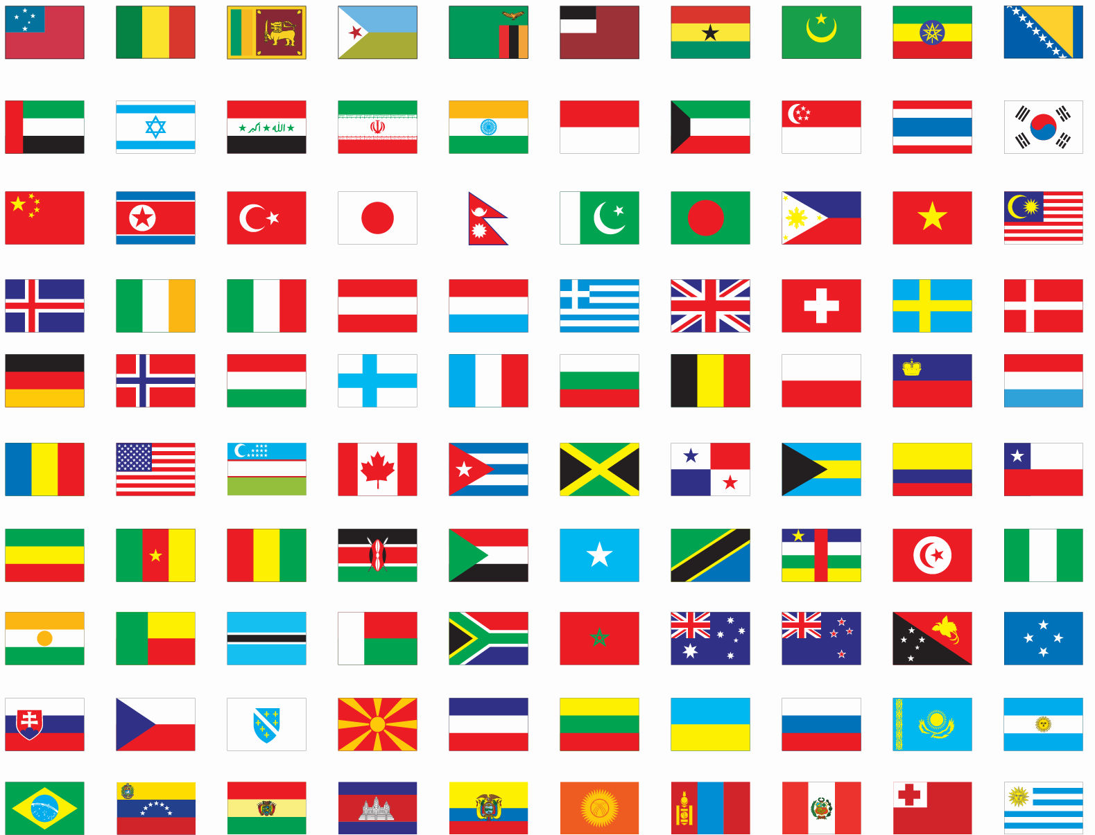 Printable World Flags